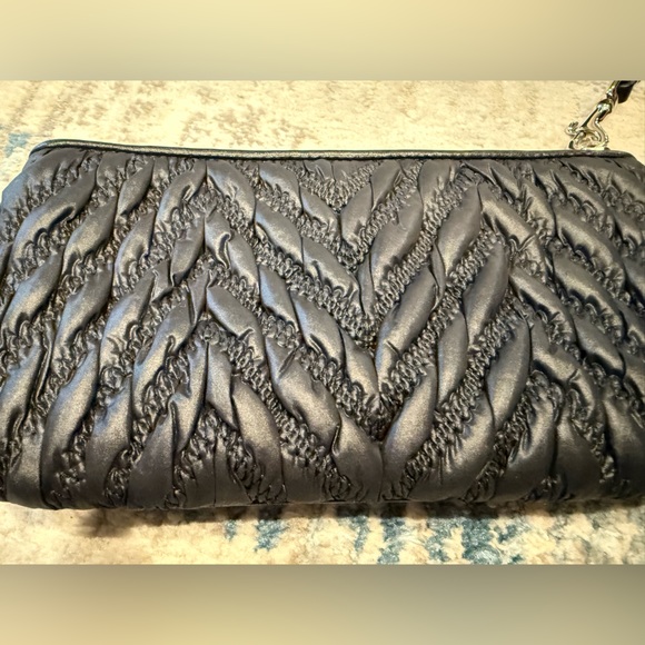 Coach Madison Black Quilted Wristlet Silver Hardware Like New